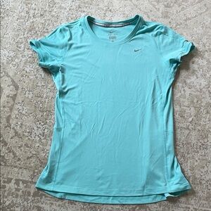 Nike Women's Light Blue Dri-FIT Short Sleeve Tee